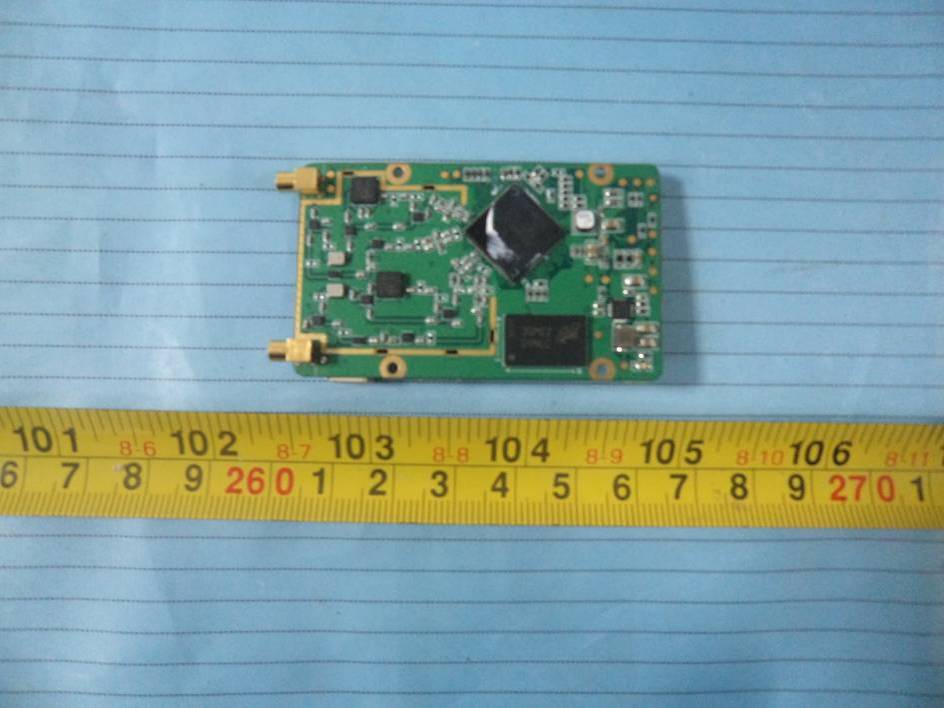 Circular PCB for GPS module with u-blox chip.