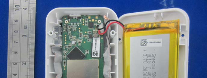 Main PCB with SoC and RF Shielding.