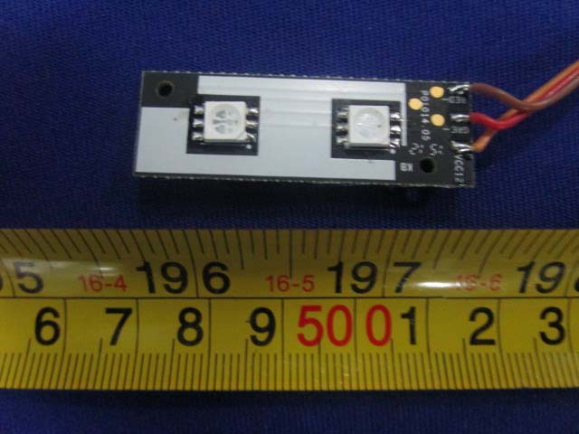 Simple LED indicator PCB with minimal passive components.