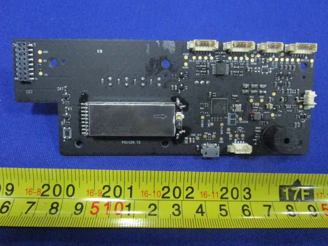 PCB featuring central SoC, RF shielding, and modular connectors.