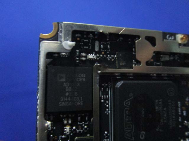 PCB section featuring Analog Devices IC and Altera FPGA for advanced processing.