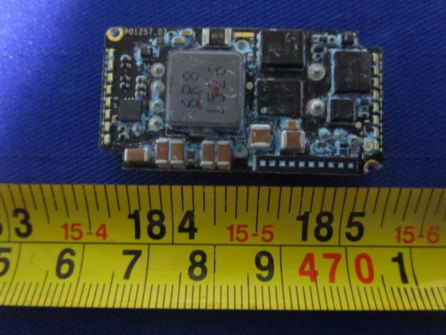 Dense ESC or power module PCB with main controller IC and robust power handling.