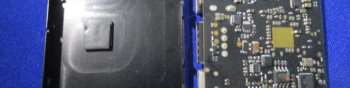 Dense PCB with multiple ICs and removable RF shield can.