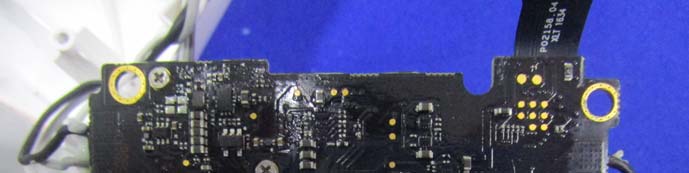 Sensor interface board with FPC connector and test points.