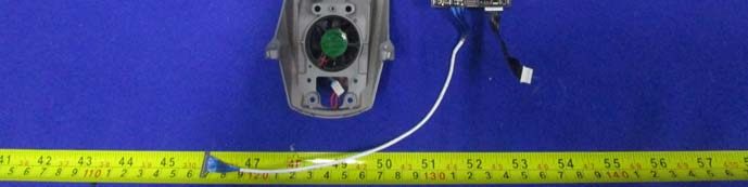 Internal view with antenna cable and modular PCB assembly.