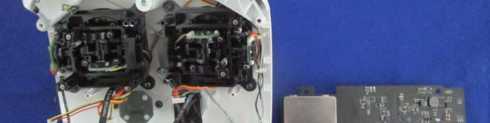 Shielded RF section, joystick modules, and robust PCB layout.