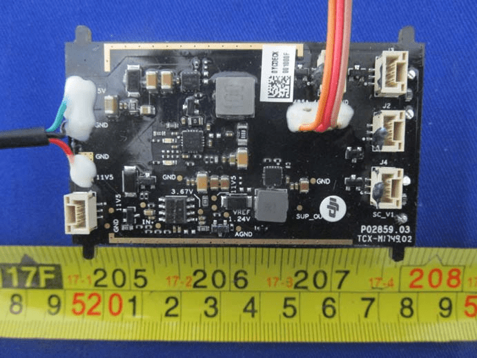 Multi-rail power management and sensor interface PCB.