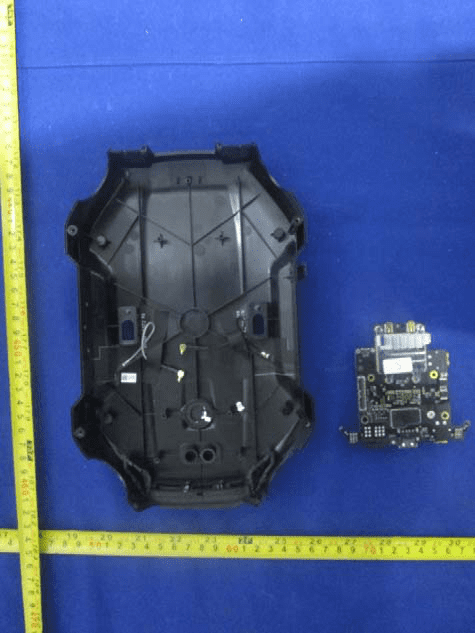 Main PCB: high-density processing, RF sections, and EMI shielding exposed.
