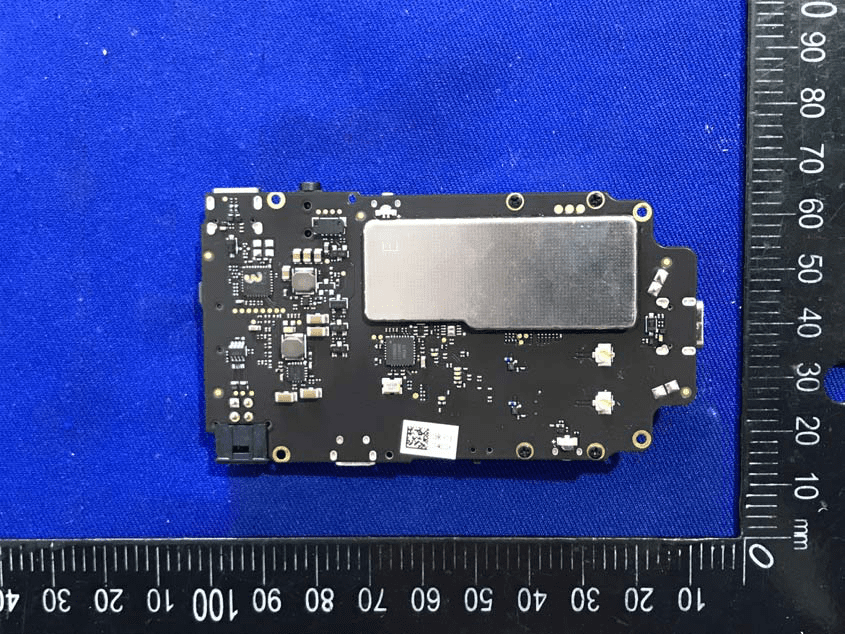 High-density PCB with large EMI shield for RF and high-speed signals.