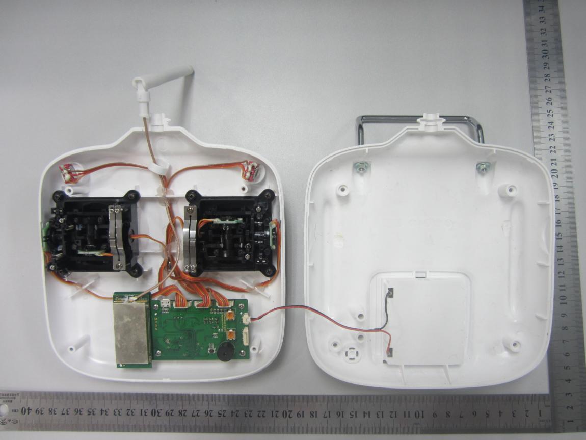 Main PCB with RF Shielding and Joystick Mechanisms.