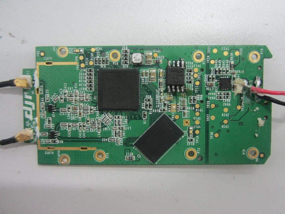 PCB with External Antenna Connectors and Test Points.