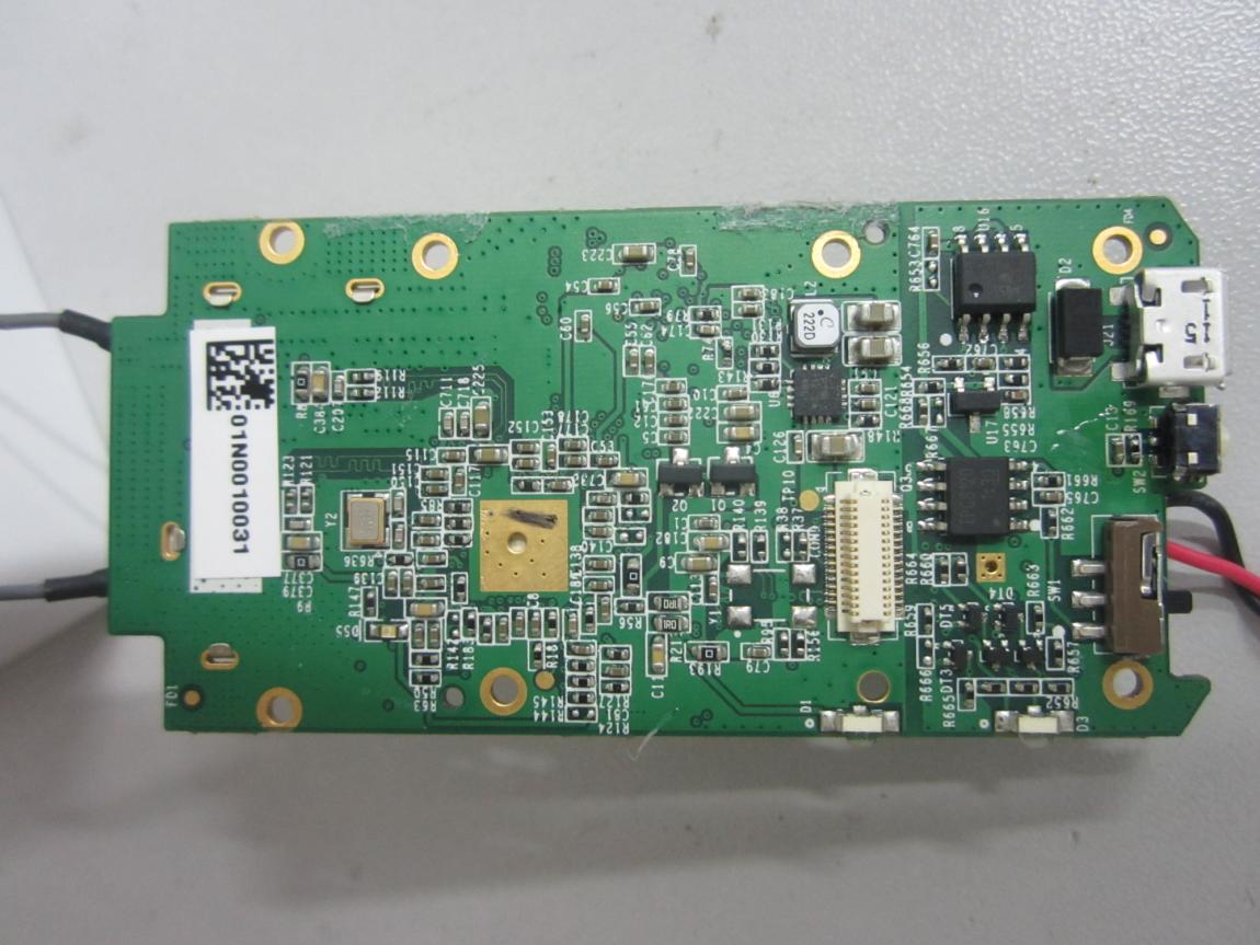 Compact PCB with Microcontroller and RF Shielding.