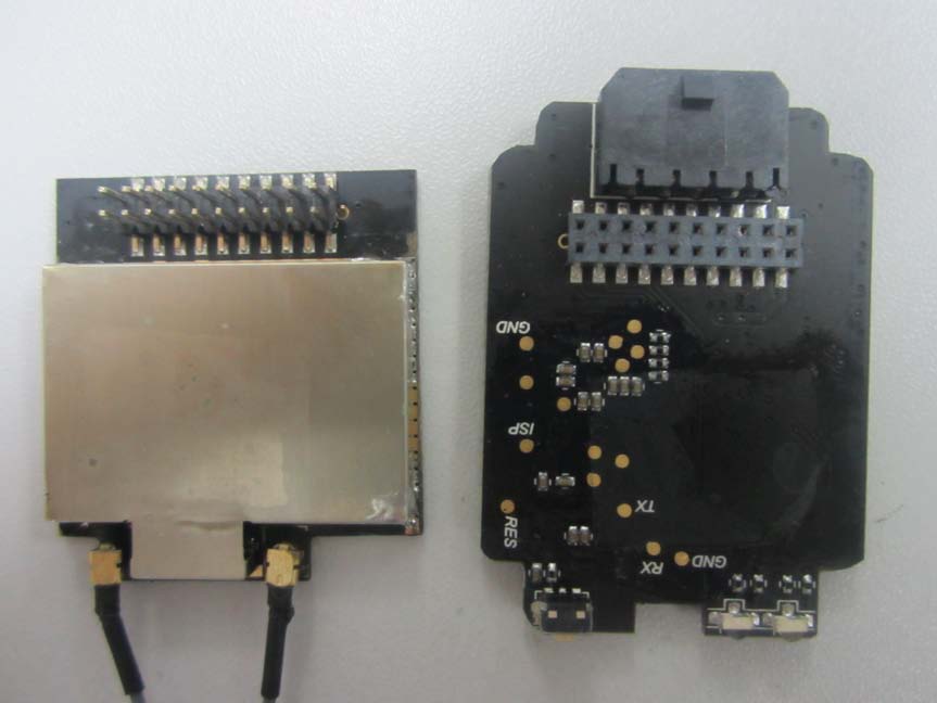 Dual PCB with Coaxial Connectors and Shielding.