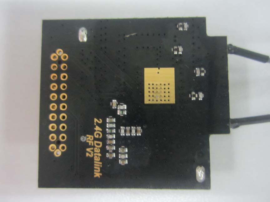 Simple PCB with Wire Antennas and Through-Hole Pads.