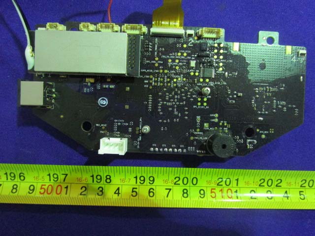 RF-focused PCB with antenna connections and shielding.