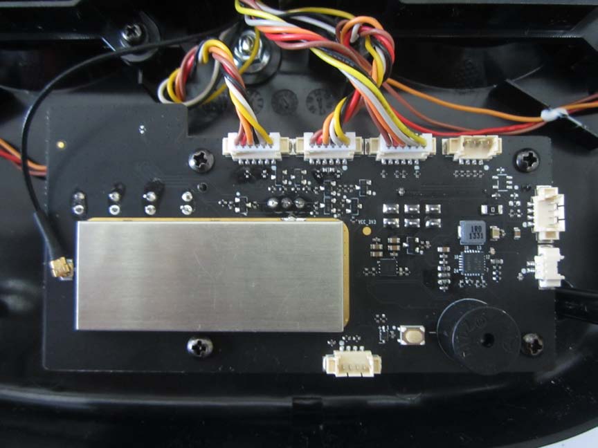 Shielded PCB section emphasizing voltage regulation and RF integrity.