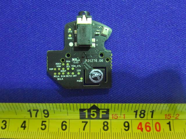 Sensor interface PCB with clearly labeled test points and connectors.