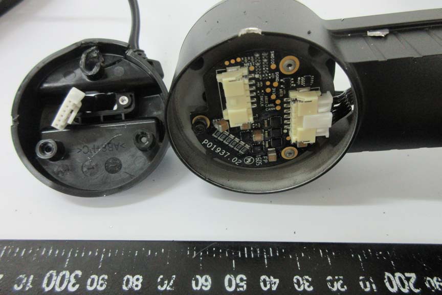 Cylindrical module PCB with CAN bus and distributed control interfaces.