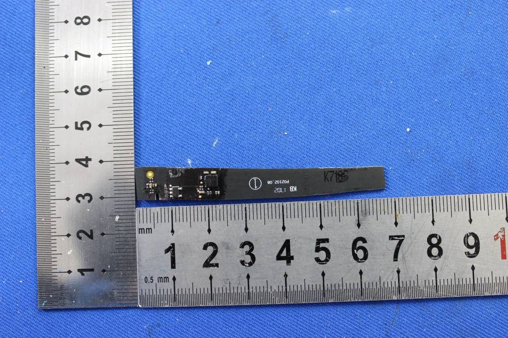 Slim flexible PCB likely serving as antenna or sensor interface.