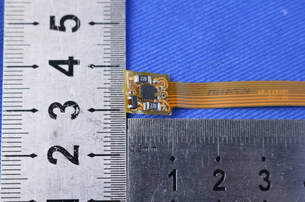 Flexible PCB for sensor or gimbal signal interfacing.
