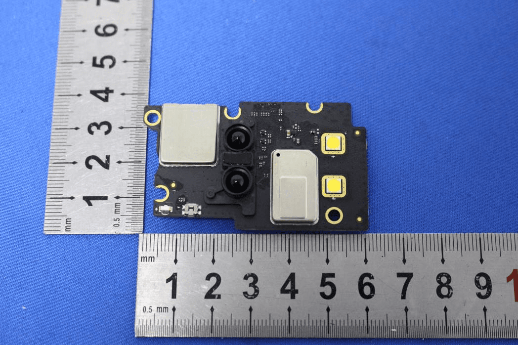 Stereo vision/ToF sensor board with dual cameras and high-power LEDs.