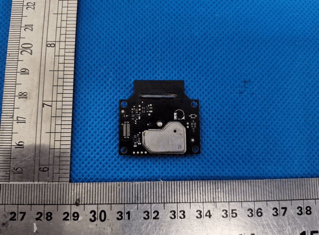 Shielded sensor or RF module with precision timing and fine-pitch interface.