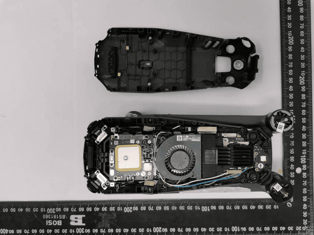 Main PCB with GNSS antenna, heatsink, and modular connectors.